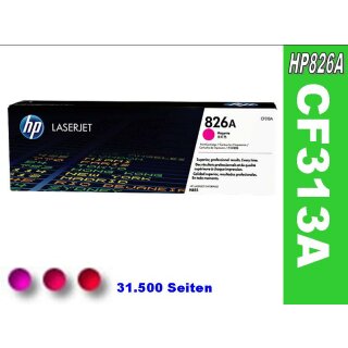 HP826A - CF313A - Magenta - Original HP Druckkassette mit 31.500 Seiten Druckleistung laut Hersteller