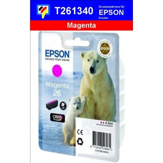 T26134010-magenta-EPSON Original Drucktinte mit 4,5ml Inhalt zum Superangebot