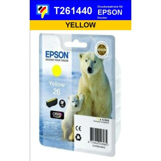 T26144010-gelb-EPSON Original Drucktinte mit 4,5ml Inhalt zum Superangebot