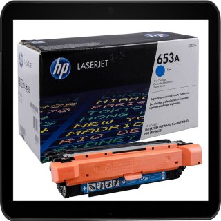 HP653A - cyan- HP Laertoner CF321A mit 16.000 Seiten Druckleistung nach Iso