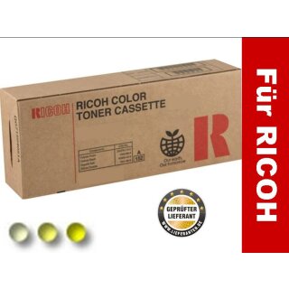 Ricoh 406351 Lasertoner yellow mit 2.500 Seiten Druckleistung nach Iso für Ricoh Aficio SP C231, C232, C242, C310, C311, C312, C320