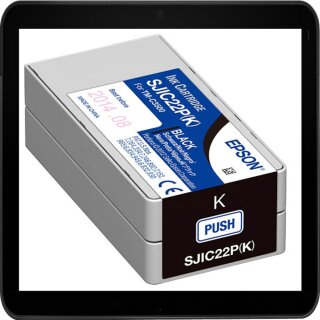 SJIC22PK Epson Druckerpatrone Schwarz mit 32,5ml Inhalt - C33S020601