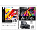 Starterpaket 400ml GIC Sublimationstinte inkl. ICC Profil für Epson WF2010, WF2110, WF2510, WF2520, WF2530, WF2540, WF2630, WF2650, WF2660