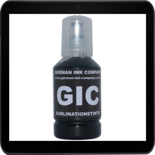 GIC - Hitzetransfertinte | Sublimationstinte 140ml Black für Ecotank Drucker