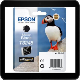 T32484010 Mattschwarz Epson Druckerpatrone mit 14ml Inhalt für ca. 980 Seiten Druckleistung