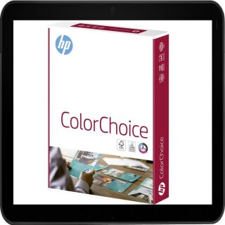 A4 Kopierpapier HP ColorChoice - hochweiß - 90g/m² - 500Blatt Packung für Laser, Gel und Inkjet geeignet (CHP750)