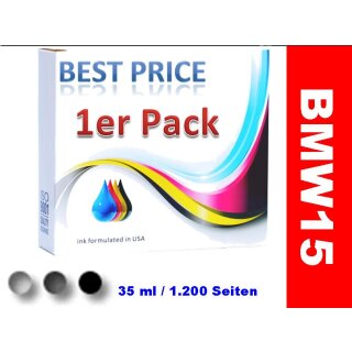 Best Price Druckerpatrone Schwarz mit 35ml Inhalt für ca. 1.200 A4 Seiten nach ISO ersetzt PGI1500XLBK