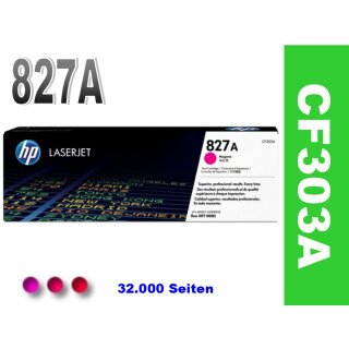 HP827A - CF303A Magenta Original Lasertoner für MFP M880 Farblaserdrucker mit ca. 32.000 Seiten Druckleistung laut Herstellerangaben