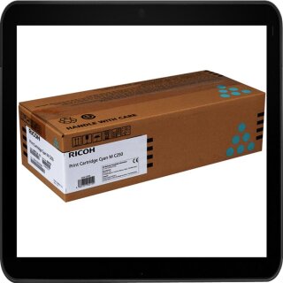 408353 cyan Ricoh Toner mit ca. 2.300 Seiten Druckleistung