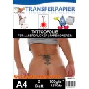 Temporäre Tattoo-Transferfolie für Laserdrucker...