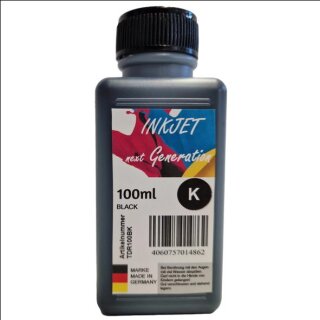 100ml schwarze DyeTiDis Nachfülltinte für Tintenstrahldrucker