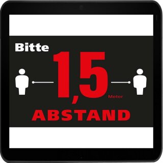 miltex Fußmatte Abstand halten schwarz, rot, weiß 60,0 x 90,0 cm