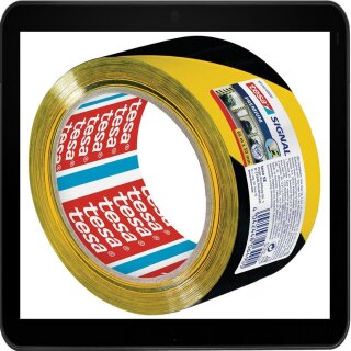 tesa Warnklebeband Signal PREMIUM schwarz/gelb 50,0 mm x 66,0 m 1 Rolle