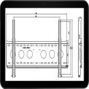 Wandhalterung, Tronje F6540, 81cm-165cm (32"-65") bis 80kg Tragkraft