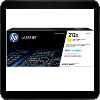 HP212X yellow HP Lasertoner mit ca. 10.000 Seiten Leistung nach Iso - W2122X