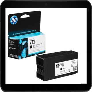 HP 712 schwarz HP Tintenpatrone m.38ml Inhalt - 3ED70A
