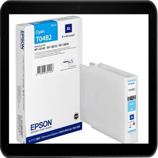 T04B2XL cyan Epson Tintenpatrone mit ca. 4.600 Seiten Druckleistung nach Iso - 39ml