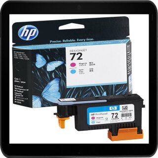 HP 72 magenta, cyan HP Druckkopf ca. 130ml