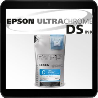 C13T741200 Epson UltraChrome DS Cyan Sublimationstinte 1.000ml Nachfüllbeutel