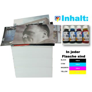 Multipack 400ml TiDis Ink Druckertinte BCMY + IRP109 Luftabsorber - Inkjet next Generation für HP301 & HP301XL