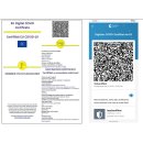COVID-19 Offline Impfzertifikat / Offline Impfnachweis - auf PVC Karte gedruckt!
