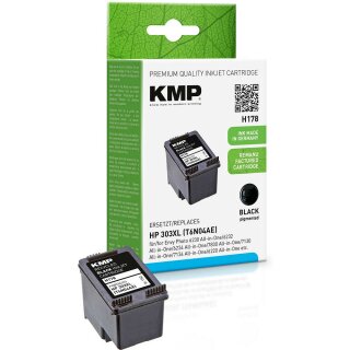 HP303XL Black KMP Ersatzpatrone 600 Seiten 12,9ml Schwarz Tintenpatrone - ersetzt T6N04AE