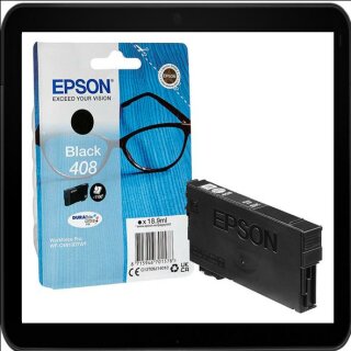 408 schwarze Epson Druckerpatrone m.18,9ml Inhalt für ca. 1.100 Seiten nach Iso - C13T09J14010