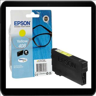 408 yellow Epson Druckerpatrone m.14,7ml Inhalt für ca. 1.100 Seiten nach Iso - C13T09J44010