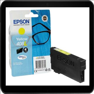 408L yellow Epson Druckerpatrone m.21,6ml Inhalt für ca. 1.700 Seiten nach Iso - C13T09K44010