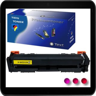 HP207X - TiDis Ersatzlasertoner Yellow mit ca. 2.450 S. Druckleistung ersetzt W2212X