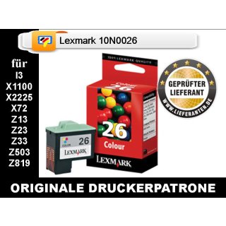 LEXMARK 26 - color- Druckerpatrone 10N0026E  