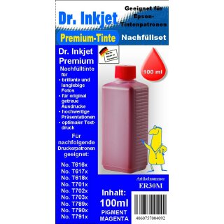 ER30M - magenta - Dr.Inkjet Premium Nachfülltinte in 100ml - 250ml - 500ml - 1000ml Abfüllungen für Ihren Epson Drucker