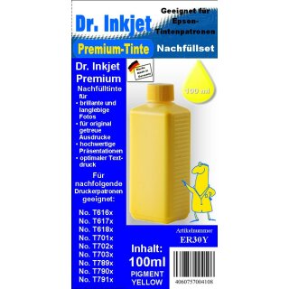 ER30Y - yellow - Dr.Inkjet Premium Nachfülltinte in 100ml - 250ml - 500ml - 1000ml Abfüllungen für Ihren Epson Drucker