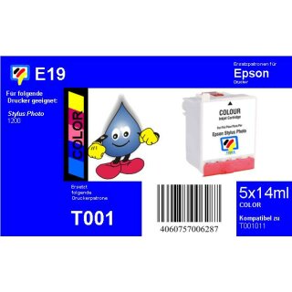 E19 - TiDis Ersatzpatrone - 5farbig- mit 66,5ml Inhalt ersetzt T001011