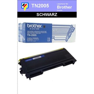 TN-2005 - schwarz - Brother Lasertoner mit 1.500 Seiten Druckleistung nach ISO