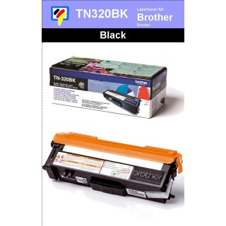 TN-320BK- schwarz - Brother Lasertoner mit 2.500 Seiten Druckleistung nach ISO -VERSANDFREIE LIEFERUNG-