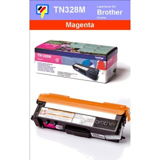 TN-328M - magenta - Brother Lasertoner mit 6.000 Seiten Druckleistung nach ISO -VERSANDFREIE LIEFERUNG-