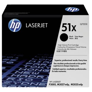 HP Q7551X - schwarz - Original HP Druckkassette mit 13.000 Seiten Druckleistung nach Iso