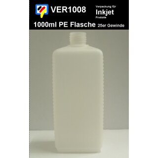 Flasche 1000ml PE Flasche mit 25er Gewinde