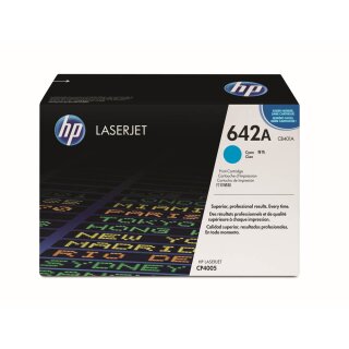 HP642A - CB401A - cyan - Original HP Druckkassette mit 7.500 Seiten Druckleistung nach Iso