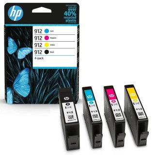 HP912 Multipack - schwarz - cyan - magenta - yellow - 4 HP Patronen - 6ZC74AE