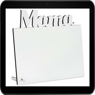 Rahmenloser Fotoaufsteller mit Schriftzug "Mama" für den Sublimationsdruck 180 x 180mm