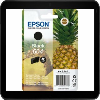 T604 schwarz Epson Druckerpatrone mit 3,4ml Inhalt - C13T10G14010 Ananas