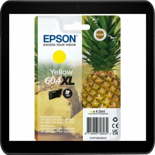 T604XL yellow Epson Druckerpatrone mit 4ml Inhalt - C13T10H44010 Ananas