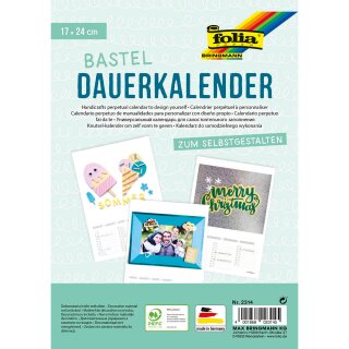 folia Kalender zum Selbstgestalten 17,0 x 24,0 cm jahresunabhängig