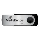 MediaRange USB-Stick schwarz, silber 4 GB