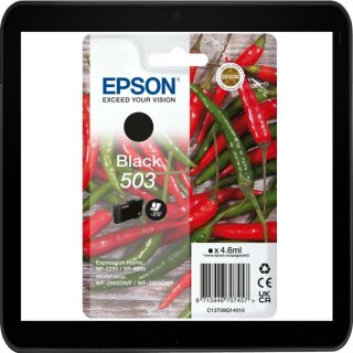 T503 schwarz Epson Druckerpatrone mit 4,6ml Inhalt - C13T09Q14010