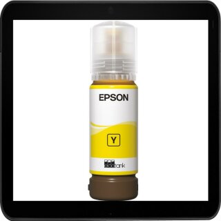 Epson 107 Yellow 70ml Nachfüllflasche für ca. 7.200 Seiten Druckleistung - C13T09B440