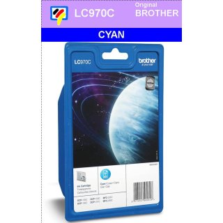 LC970C - cyan - Brother Originalpatrone für 300 Seiten Druckleistung nach ISO 24711