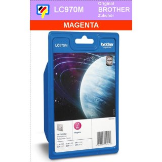 LC970M - magenta - Brother Originalpatrone für 300 Seiten Druckleistung nach ISO 24711
